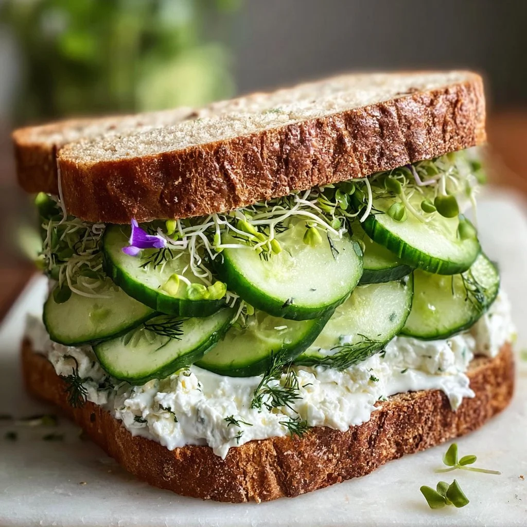 Erfrischende Gurkensalat- Sandwich Ideen