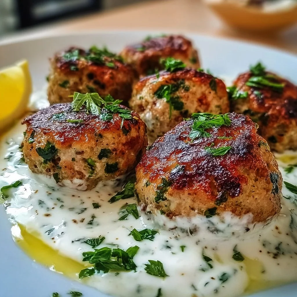 Hähnchen-Kofta mit Knoblauch Joghurt-Sauce