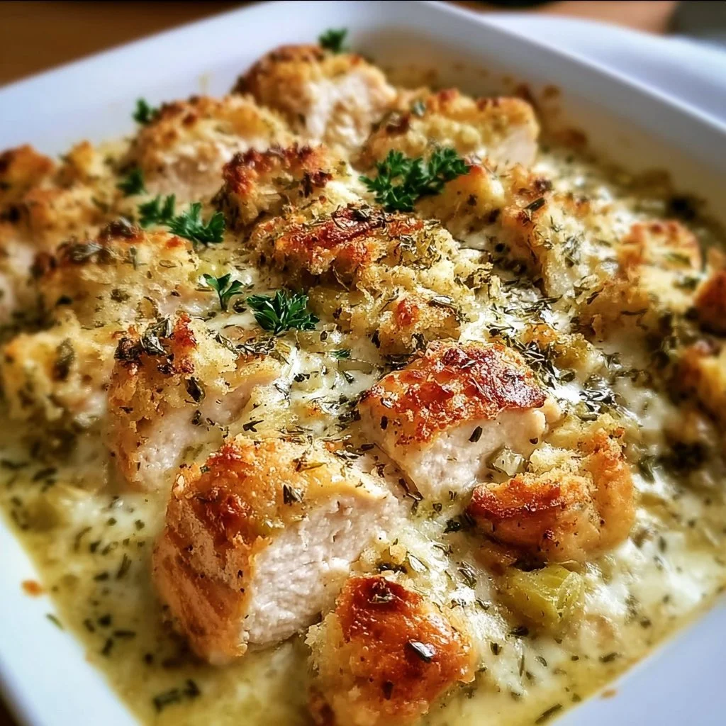 Hähnchen und Füllung Auflauf schnell gemacht