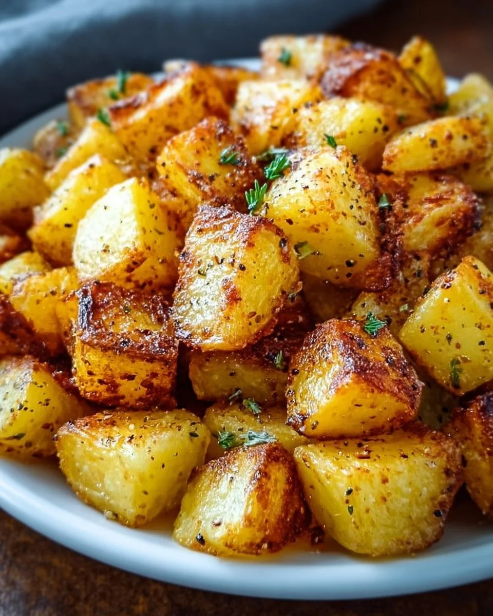 Luftfritteuse gewürfelte Kartoffeln perfekt knusprig