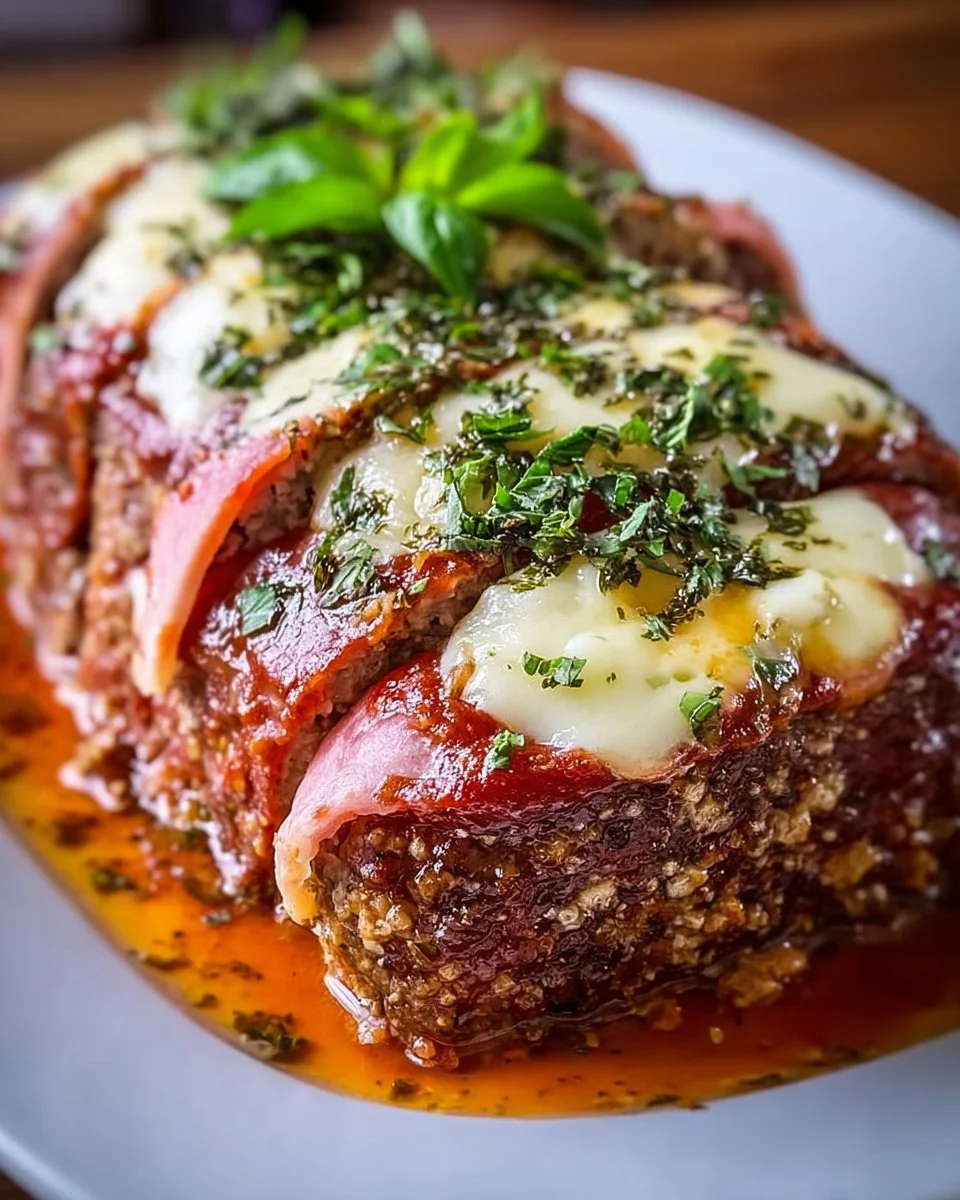 Sicilian Meatloaf with Ham and Mozzarella