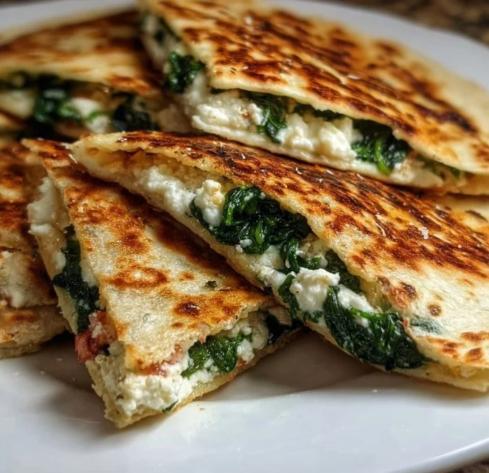 Spinat-Feta- Quesadillas Rezept