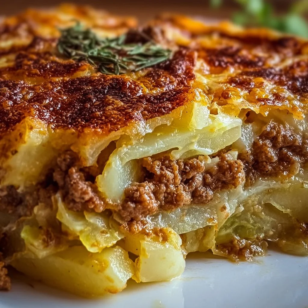 Spitzkohl-Hackfleisch- Auflauf mit Kartoffeln