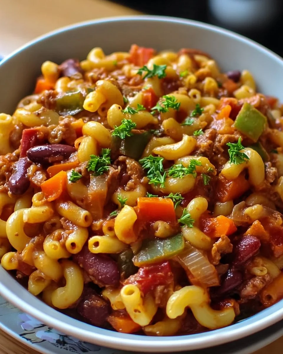Vegetarisches Chili Mac in 30 Minuten zubereiten