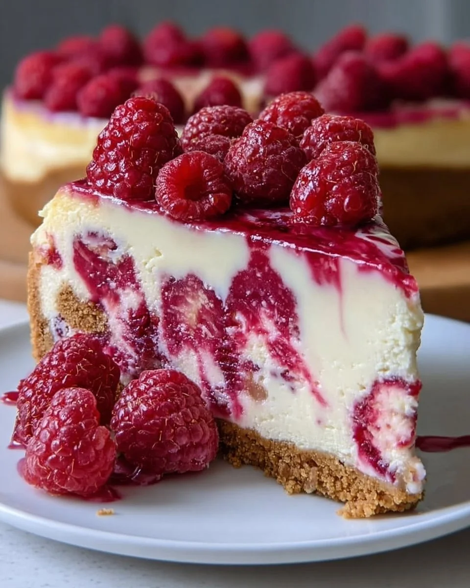 Weiße Schokolade Himbeere Käsekuchen einfach gemacht