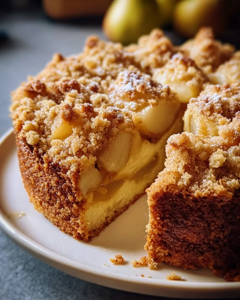 Birnenkuchen mit Streusel
