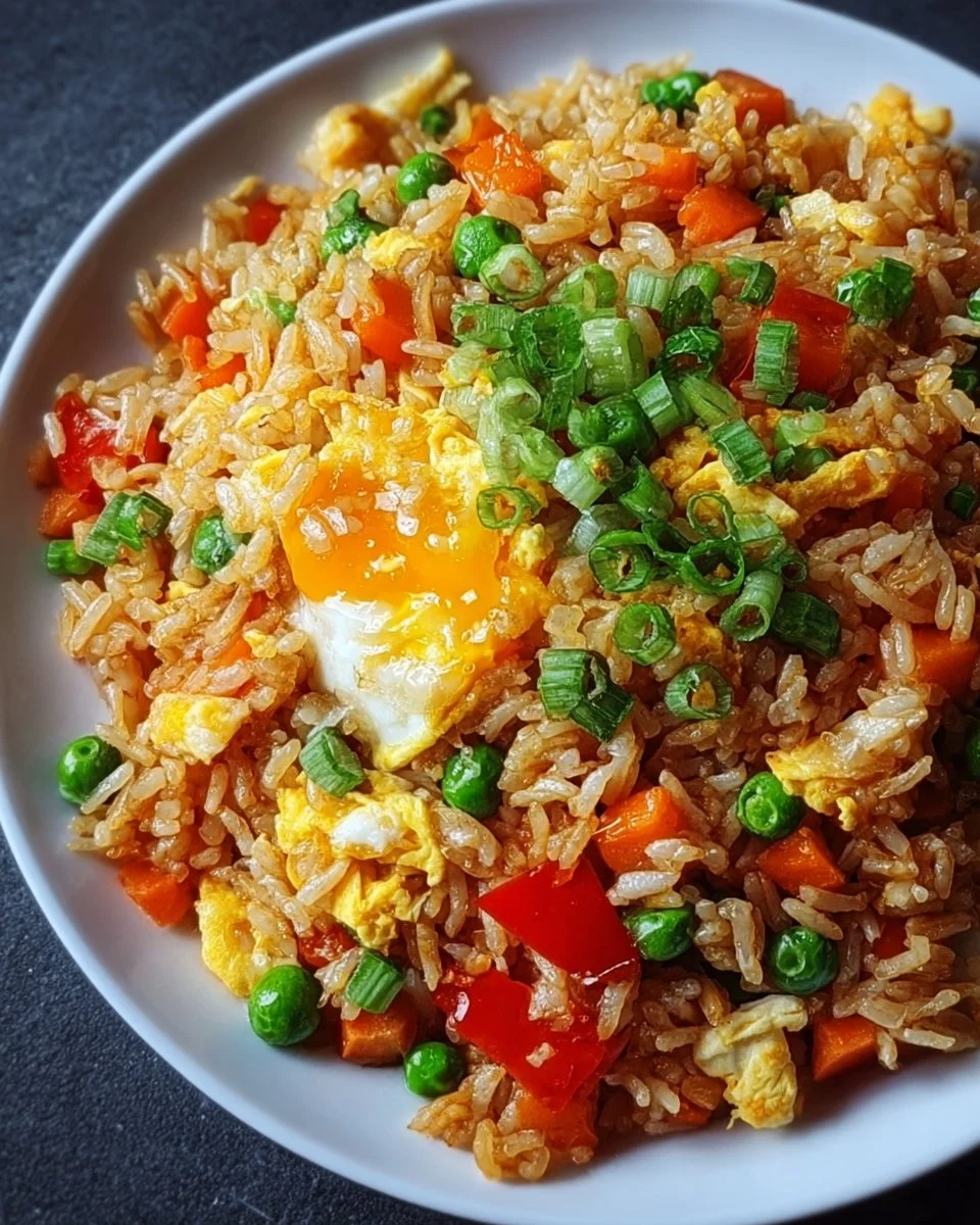 Bratreis mit Ei und Gemüse