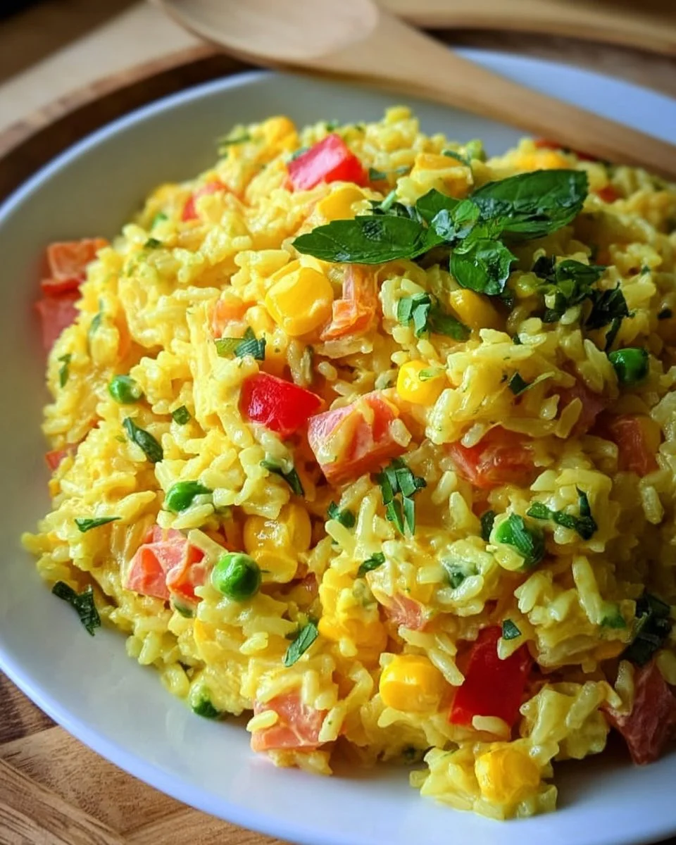 Bunter Reissalat mit Curry