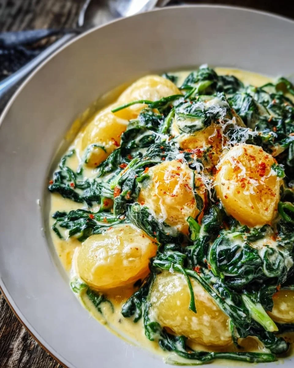 Cremige Spinatkartoffeln