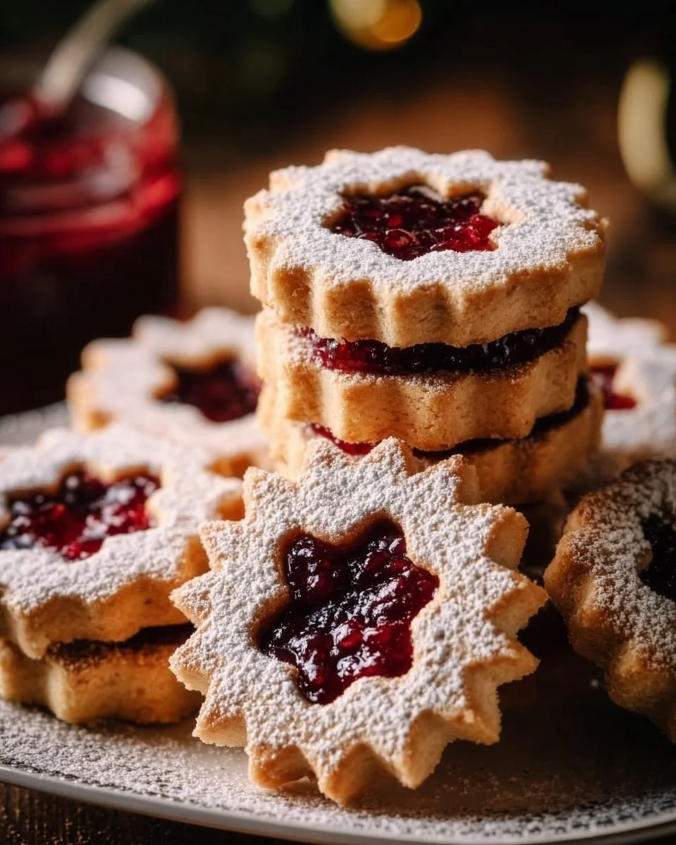 Feine Linzer-Plätzchen mit Marmelade
