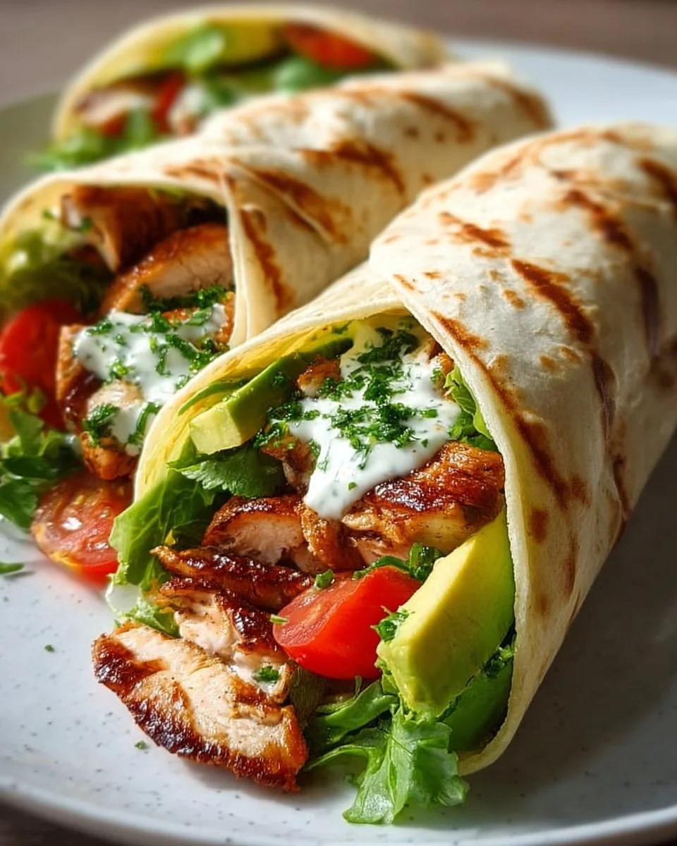 Hähnchen-Wraps mit Blitzsoße