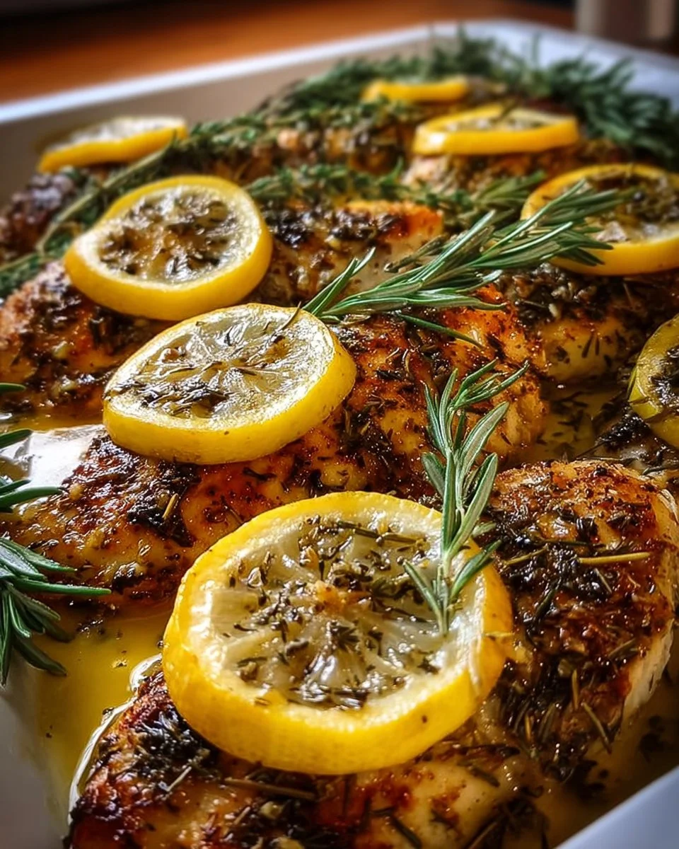 Ofenfisch mit Kräutern und Zitronen