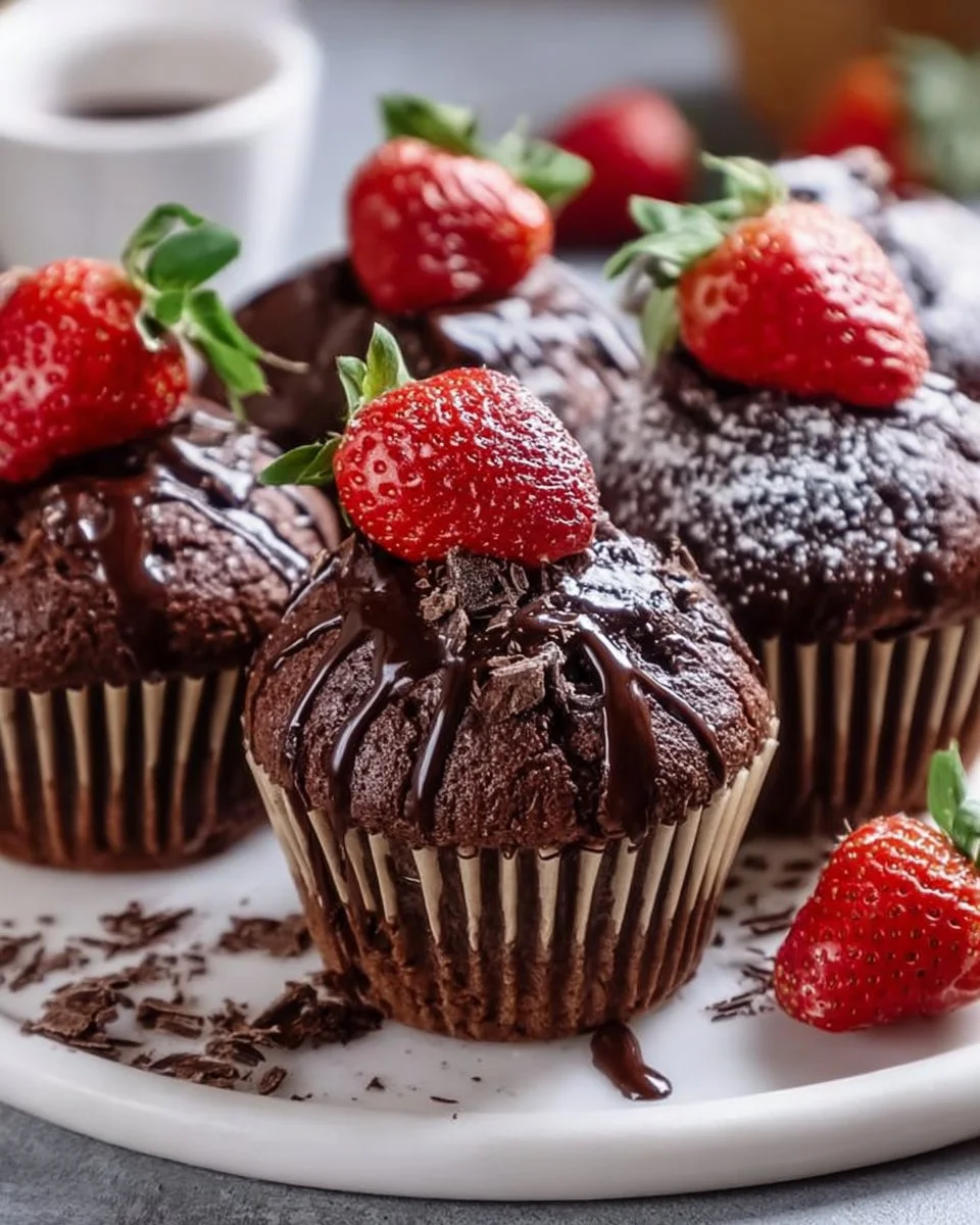Schoko Erdbeer Muffins