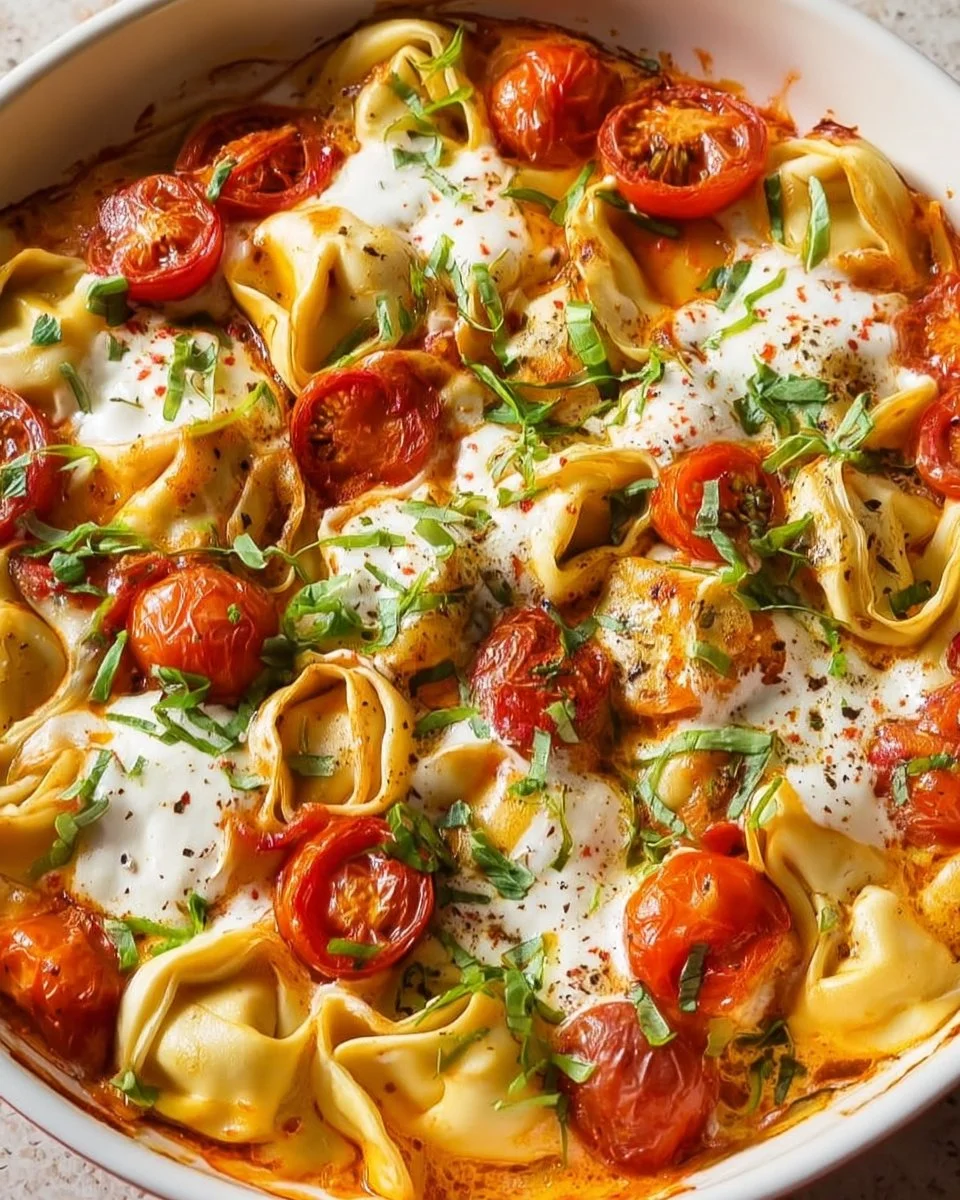 Tortellini-Auflauf mit Tomaten &amp; Mozzarella