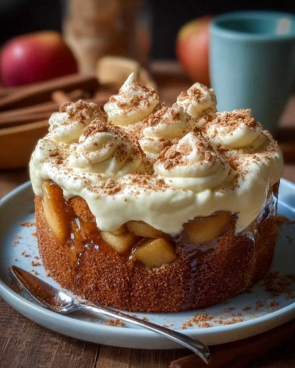 Würziges gebackenes Apfel-Tiramisu