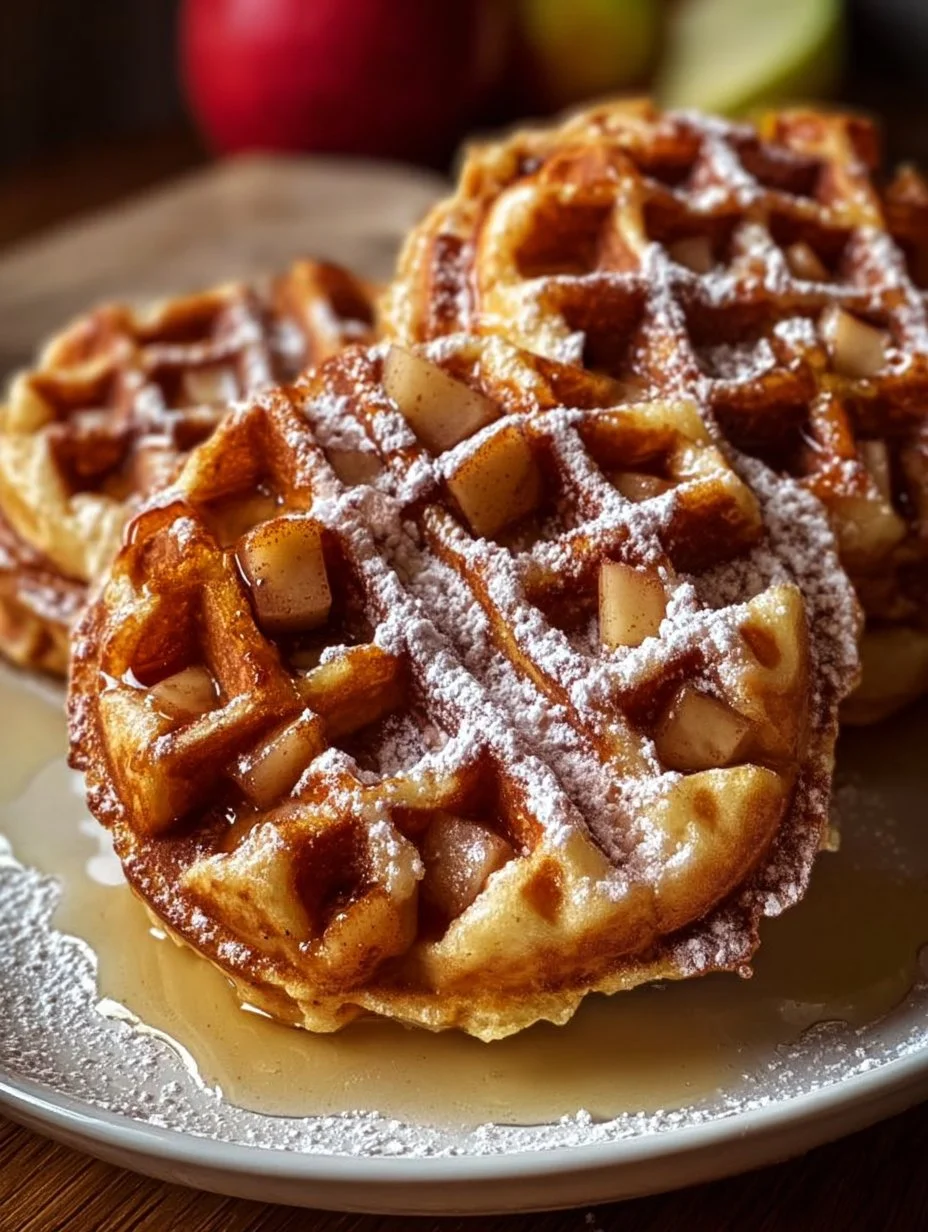 Apfelküchlein Waffel-Donuts