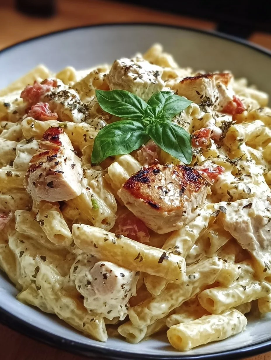 Cremige Hähnchen Feta Pasta