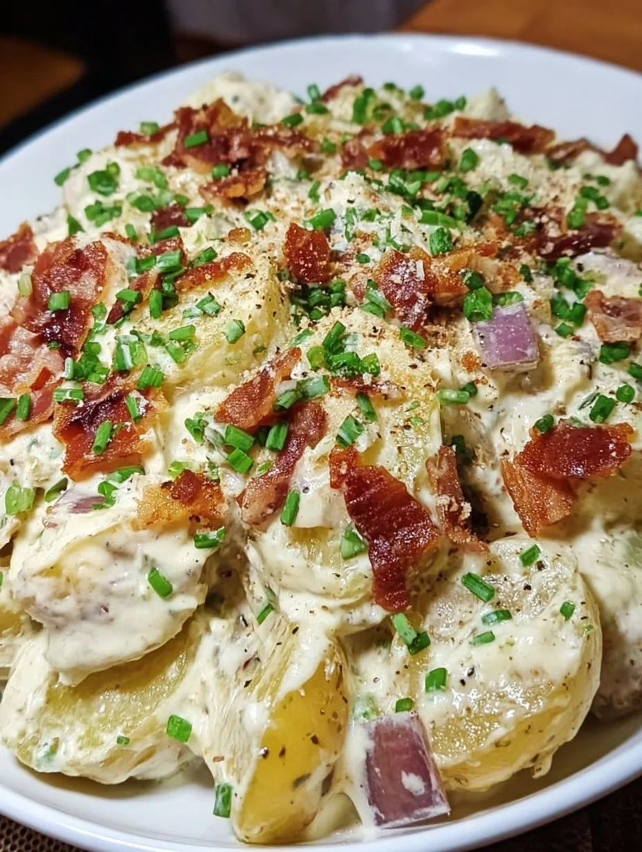 Cremiger Kartoffelsalat mit Caesar-Dressing