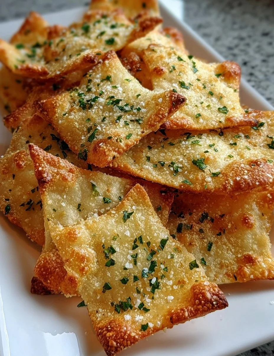 Knoblauch Parmesan Heißluftfritteuse Fladenbrot Chips