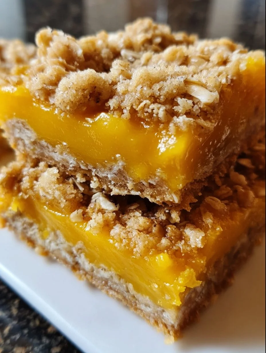 Mango Oatmeal Crumble Bars