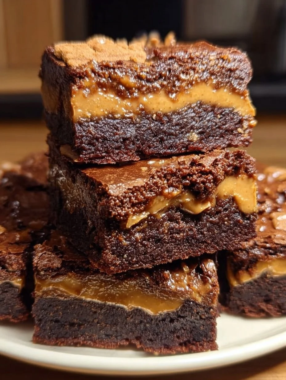 Spekulatius Brownies mit Lotus Biscoff Brotaufstrich