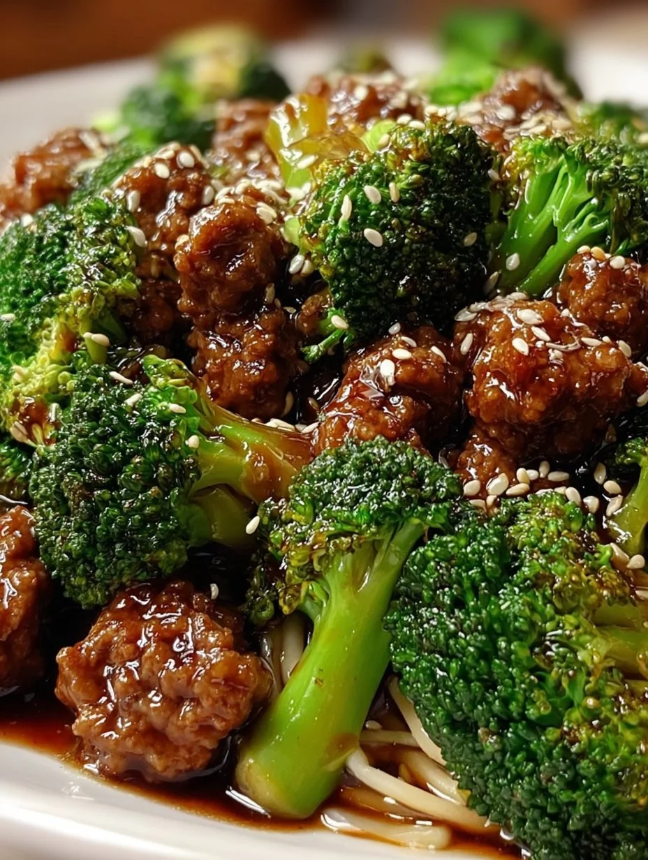 Teriyaki-Hackfleisch- Pfanne mit Brokkoli