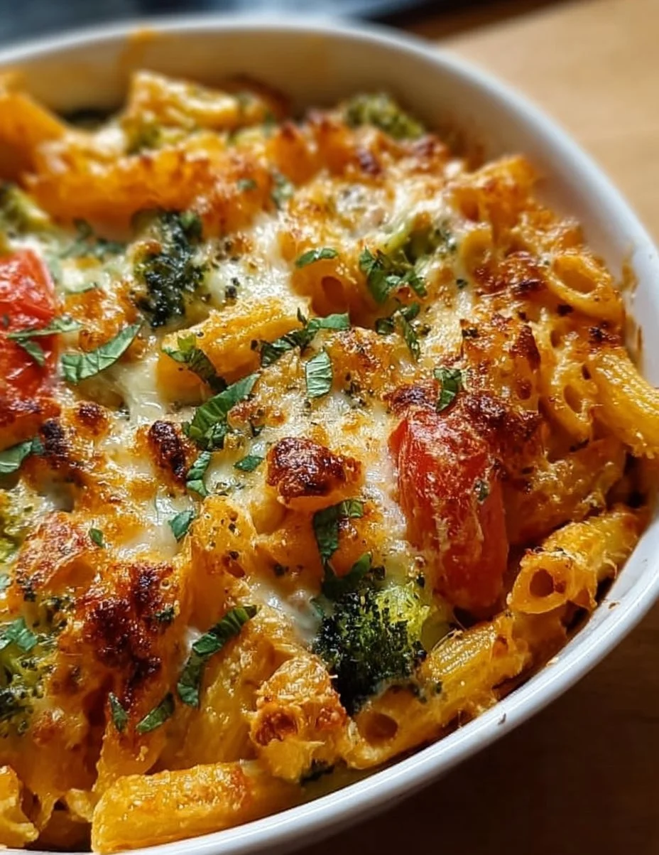 Vegetarischer Nudelauflauf
