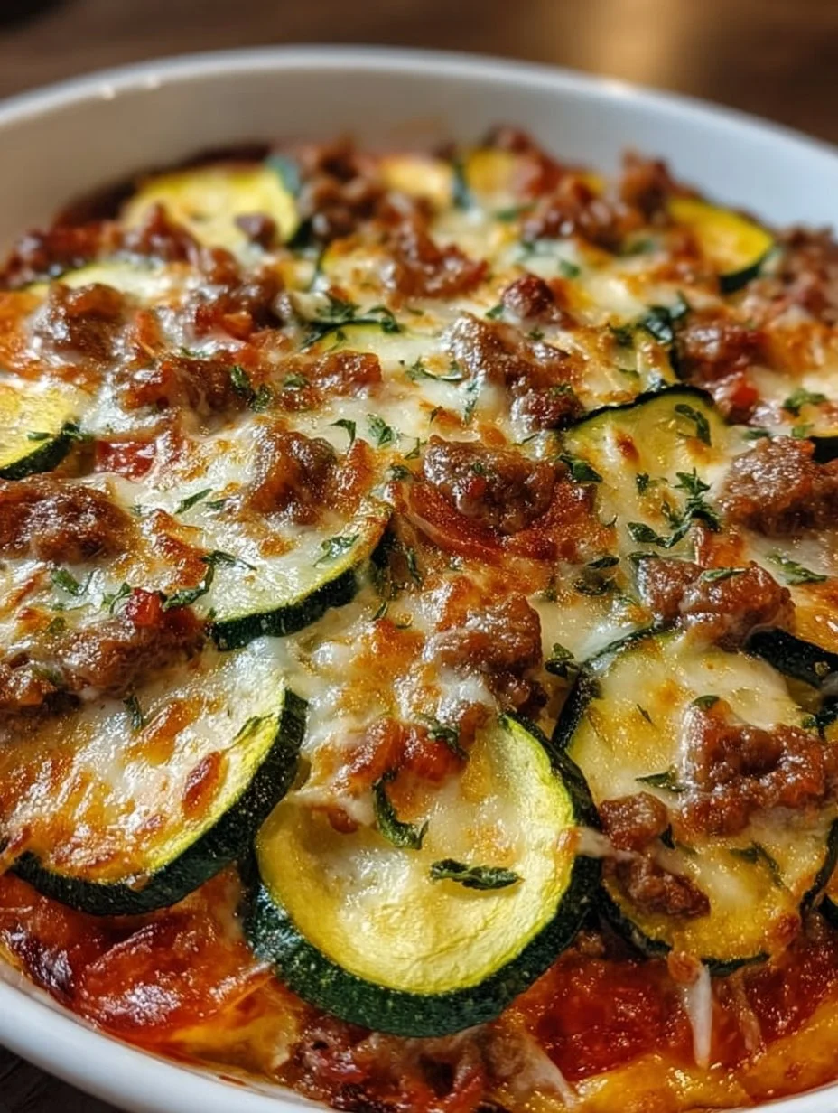 Zucchini Pizza Auflauf