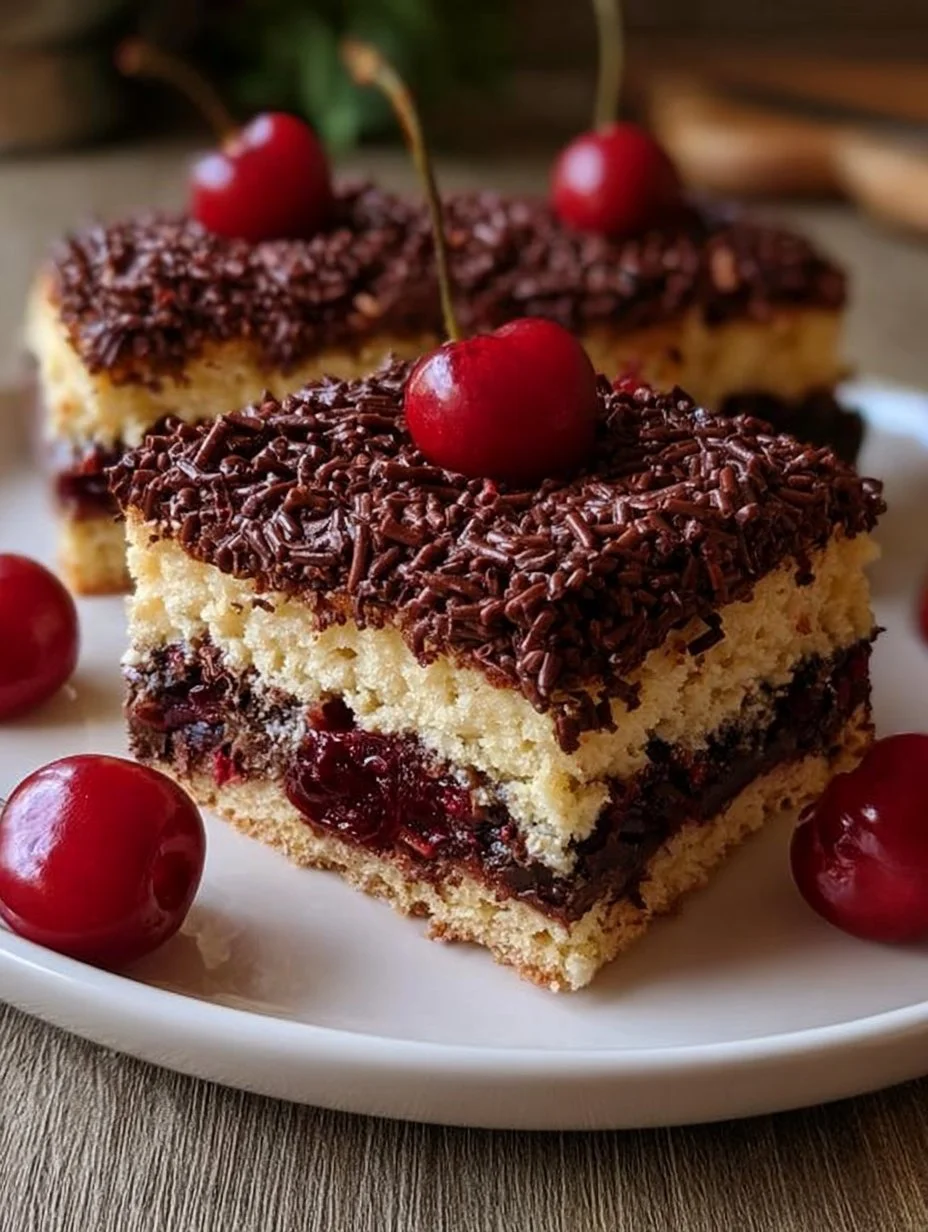 Ameisenkuchen mit Kirschen
