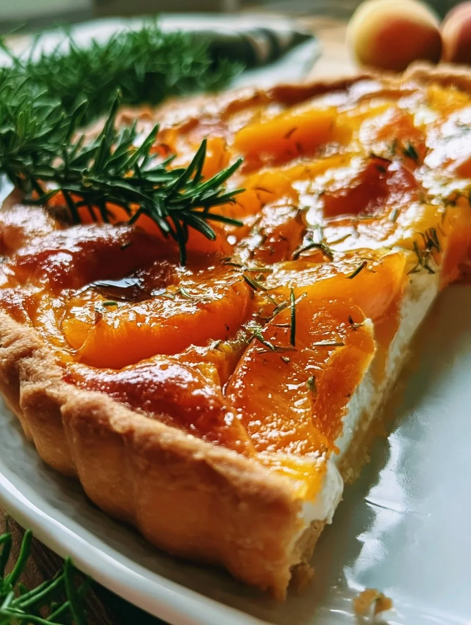 Aprikosen Rosmarin Tarte mit Creme Fraiche