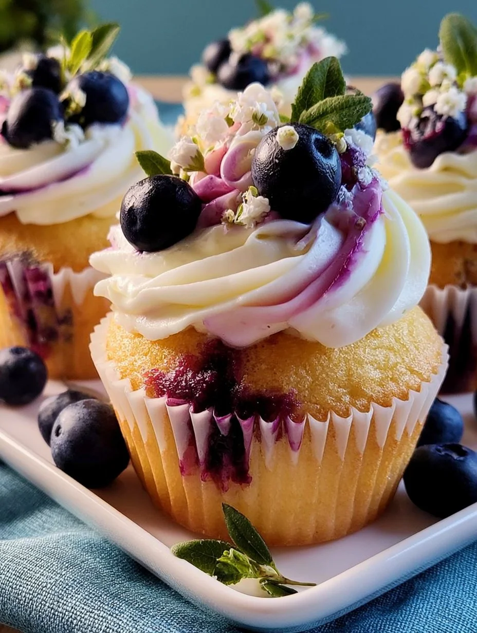 Blaubeer Cupcakes