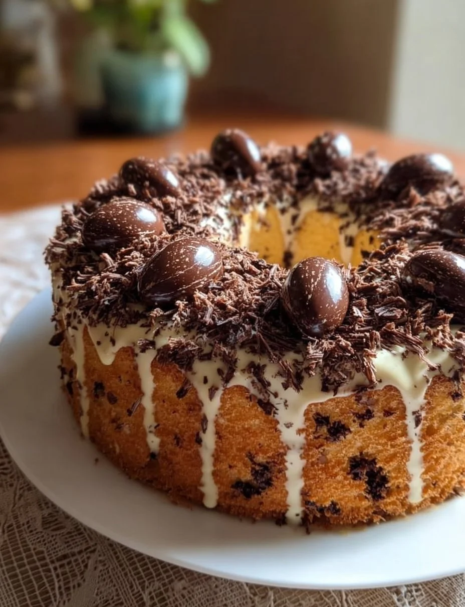 Eierlikörkuchen mit Schokoraspeln