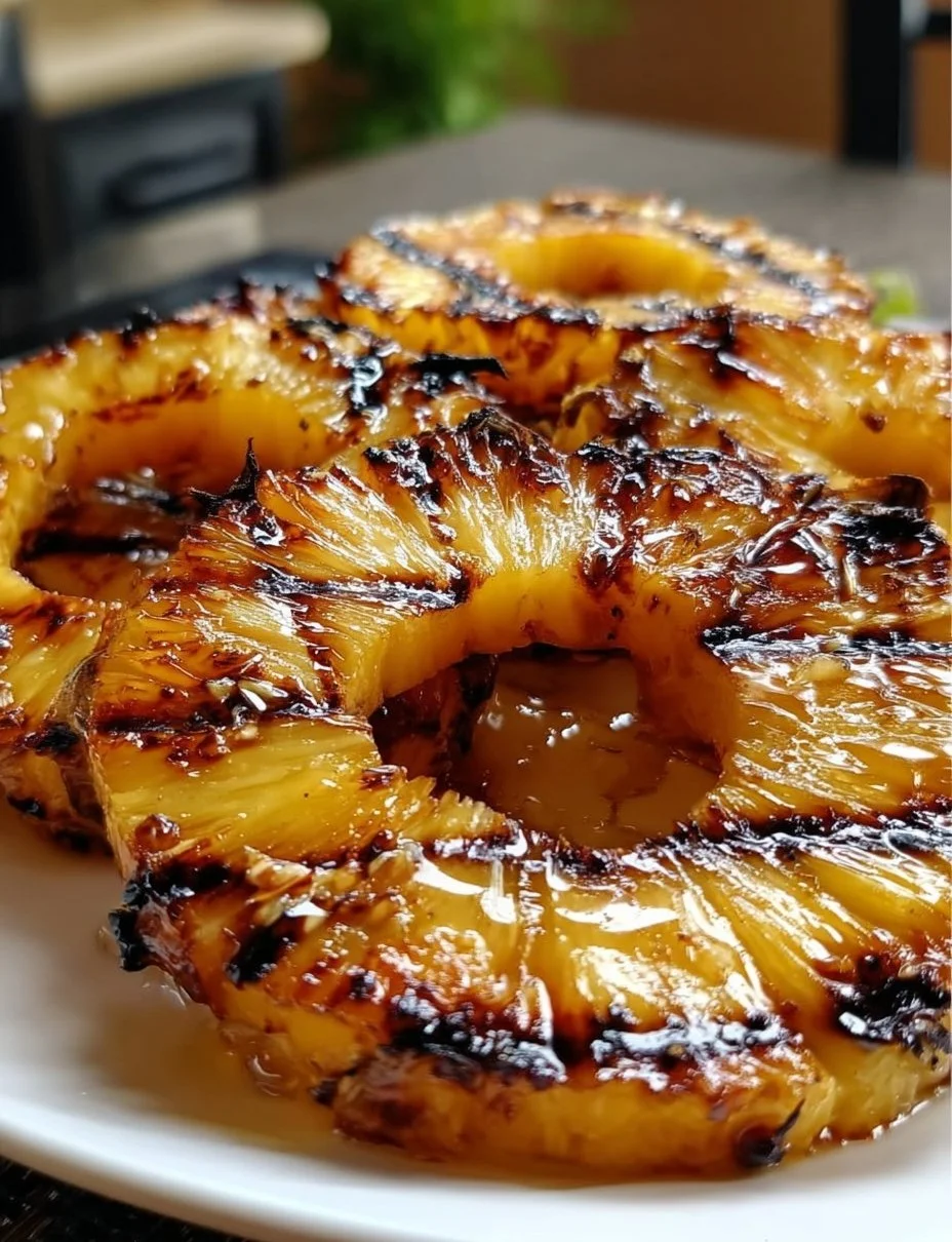Gegrillte Ananas mit Honig &amp; Zimt