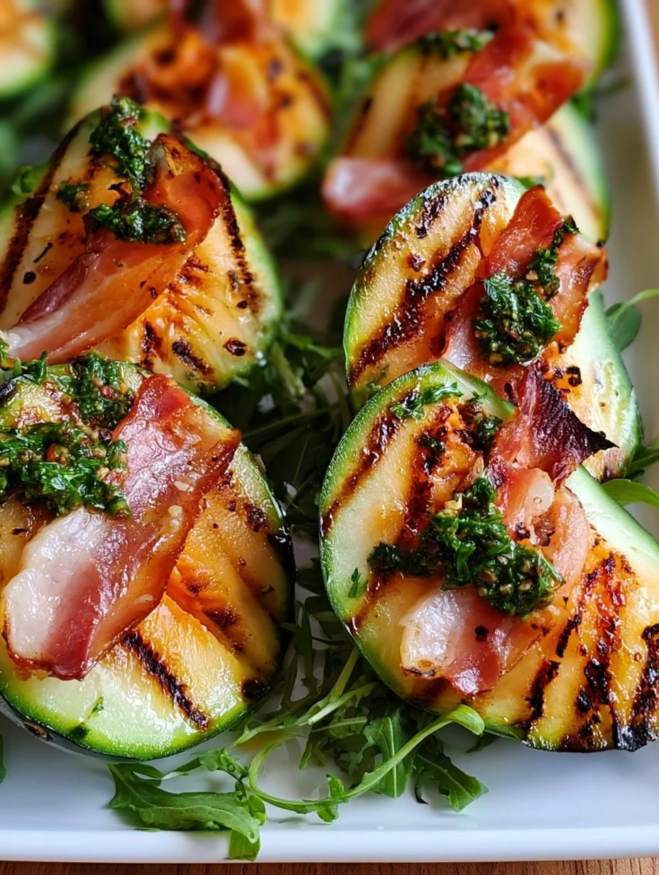 Gegrillte Melonen mit Südtiroler Speck