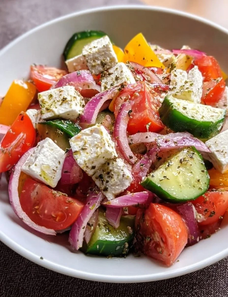 Griechischer Bauernsalat (einfaches Salat Rezept)