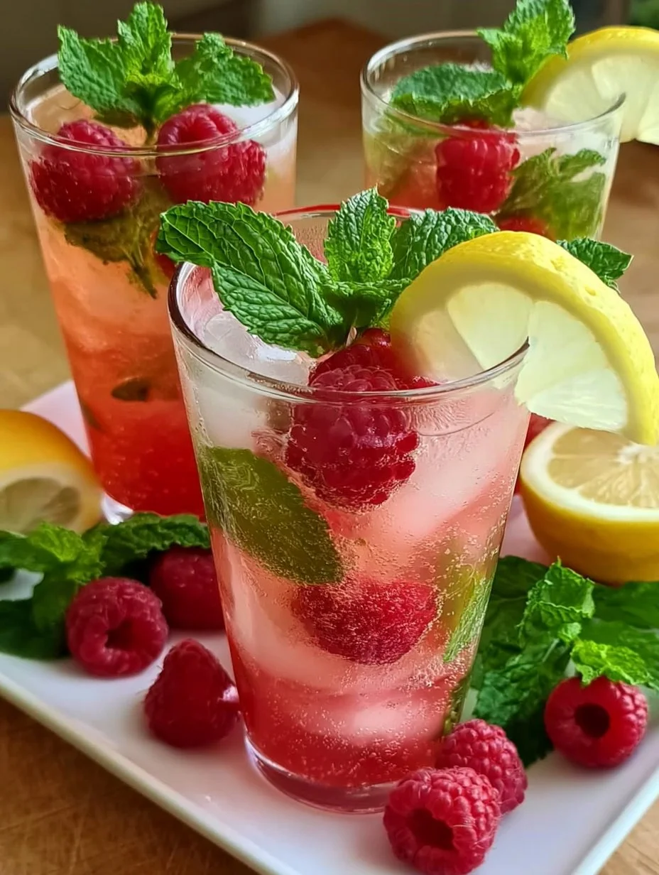 Himbeer-Zitronen-Minz-Limonade
