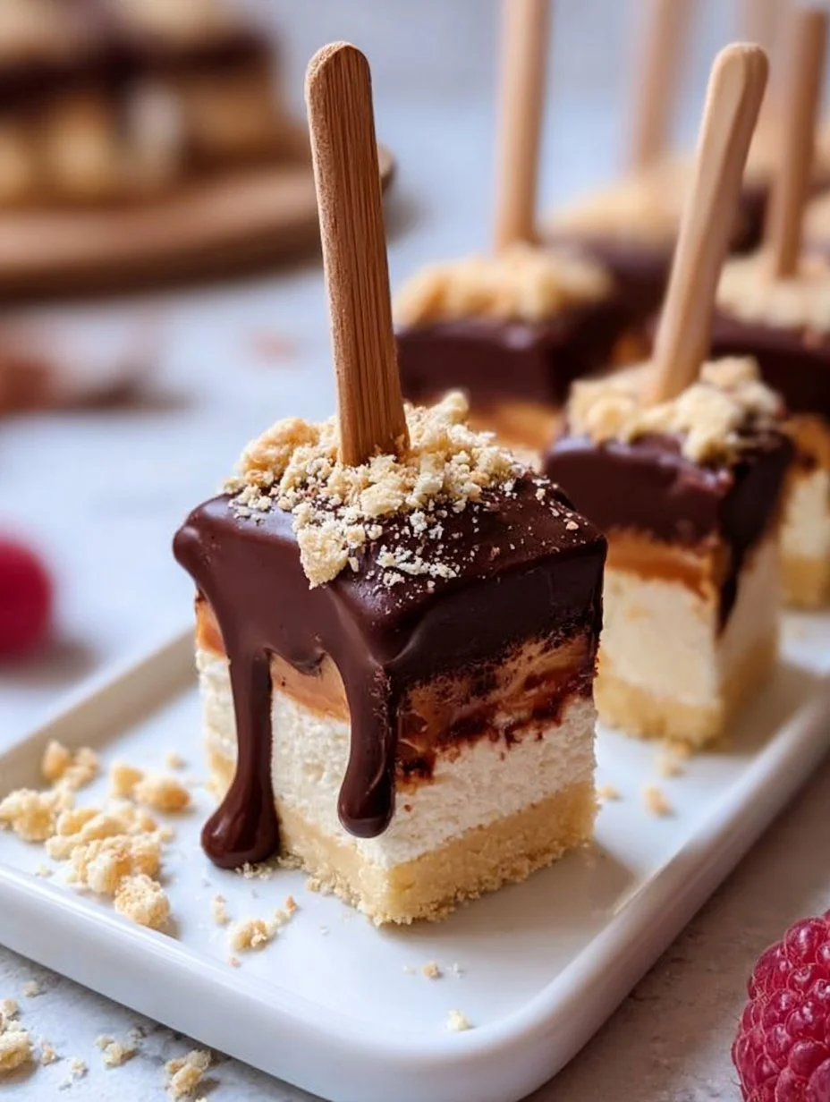 Käsekuchen-Sticks mit Schokolade