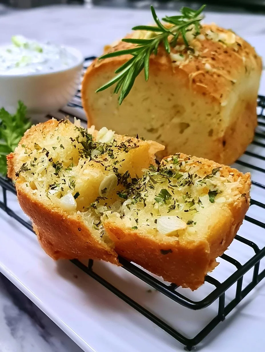 Knoblauchbrot mit Buddha Bowl Dip