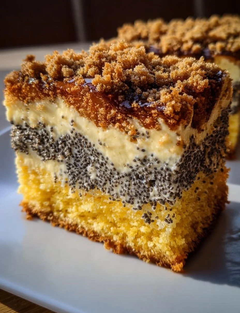 Mohnkuchen mit Streusel