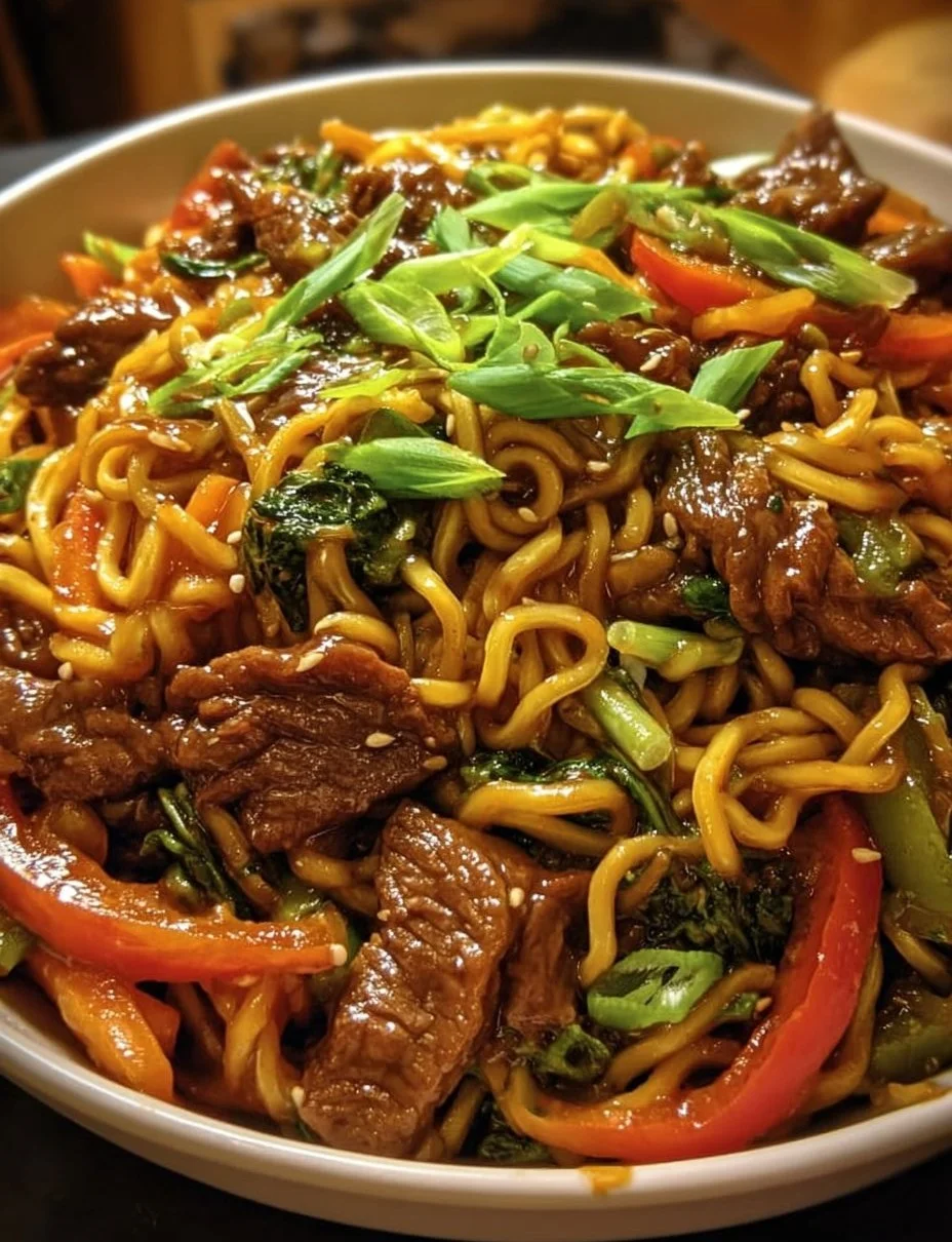 Mongolisches Rindfleisch Chow Mein