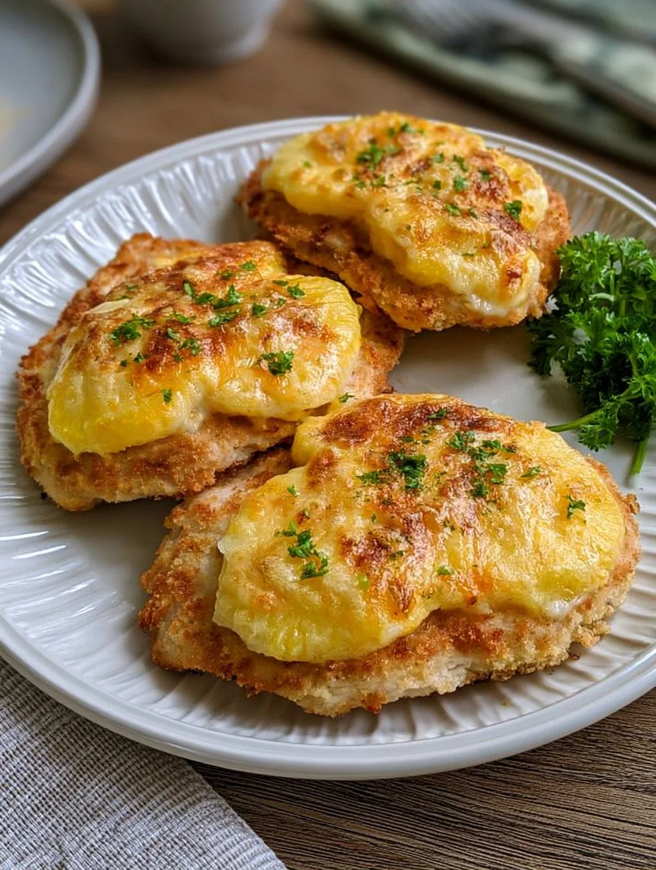 Putenschnitzel Hawaii aus der Heißluftfritteuse