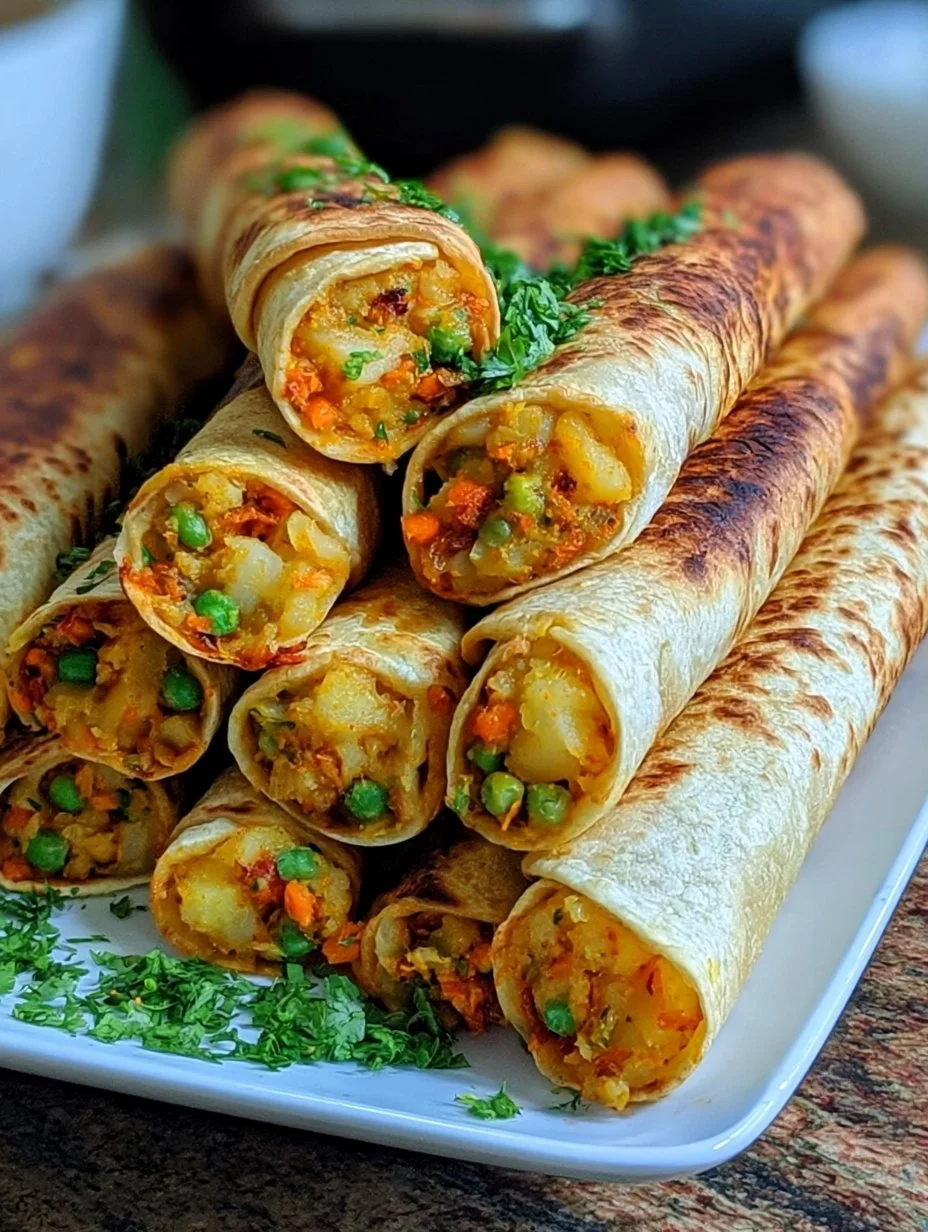 Taquitos mit Gemüsefüllung