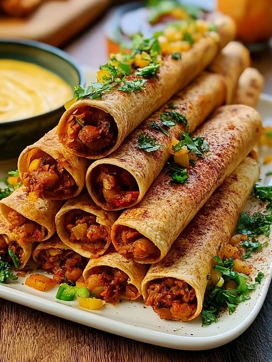 Taquitos mit Kichererbsenfüllung