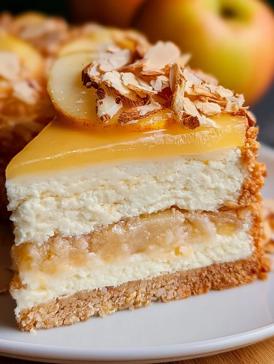 Apfel-Mascarpone-Torte mit Mandelboden - köstliches Dessert
