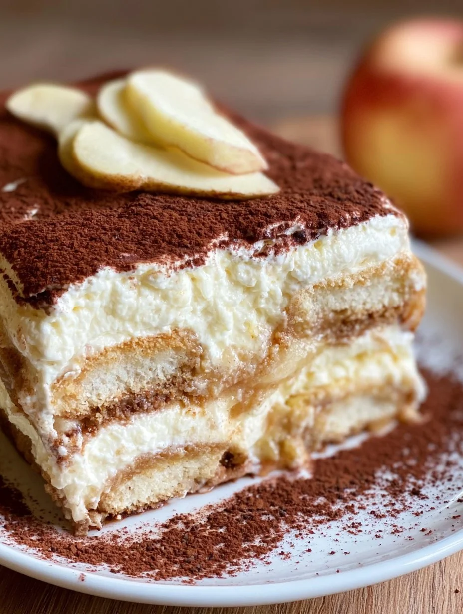 Apfel Tiramisu ohne Ei