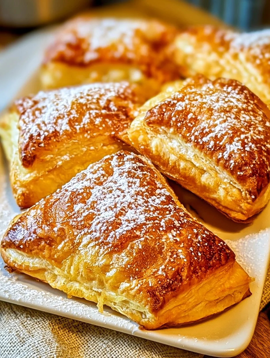 Blätterteigtaschen mit Apfelmus | Rezept