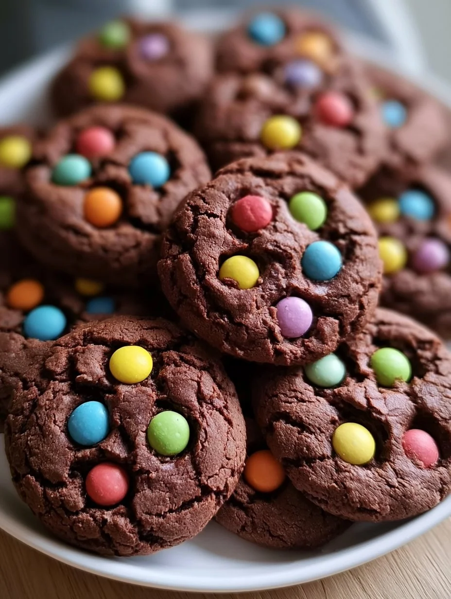 Bunte Schokoladenkekse mit Smarties