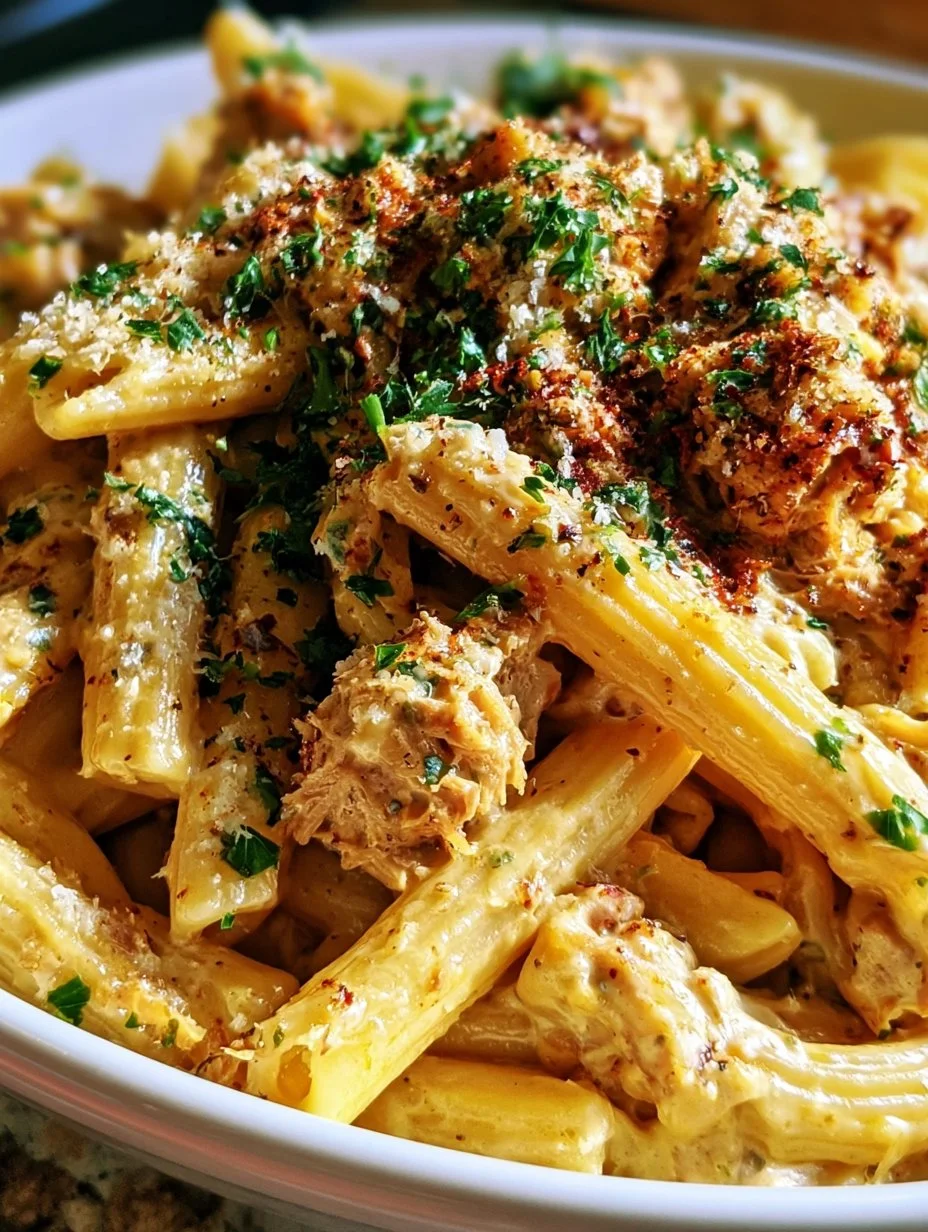 Cremige One Pot Pasta mit Thunfisch