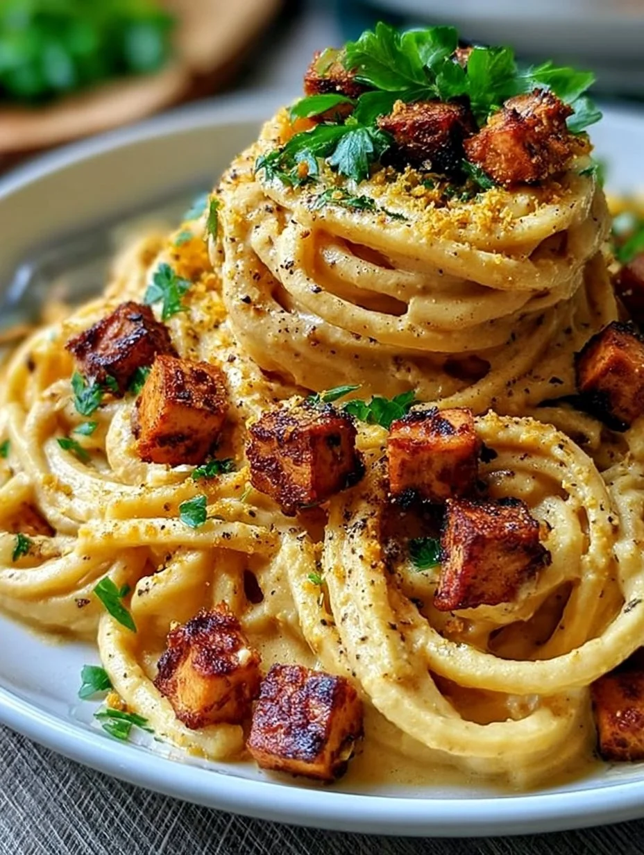 Cremige vegane Carbonara: Schnell, einfach und lecker genießen
