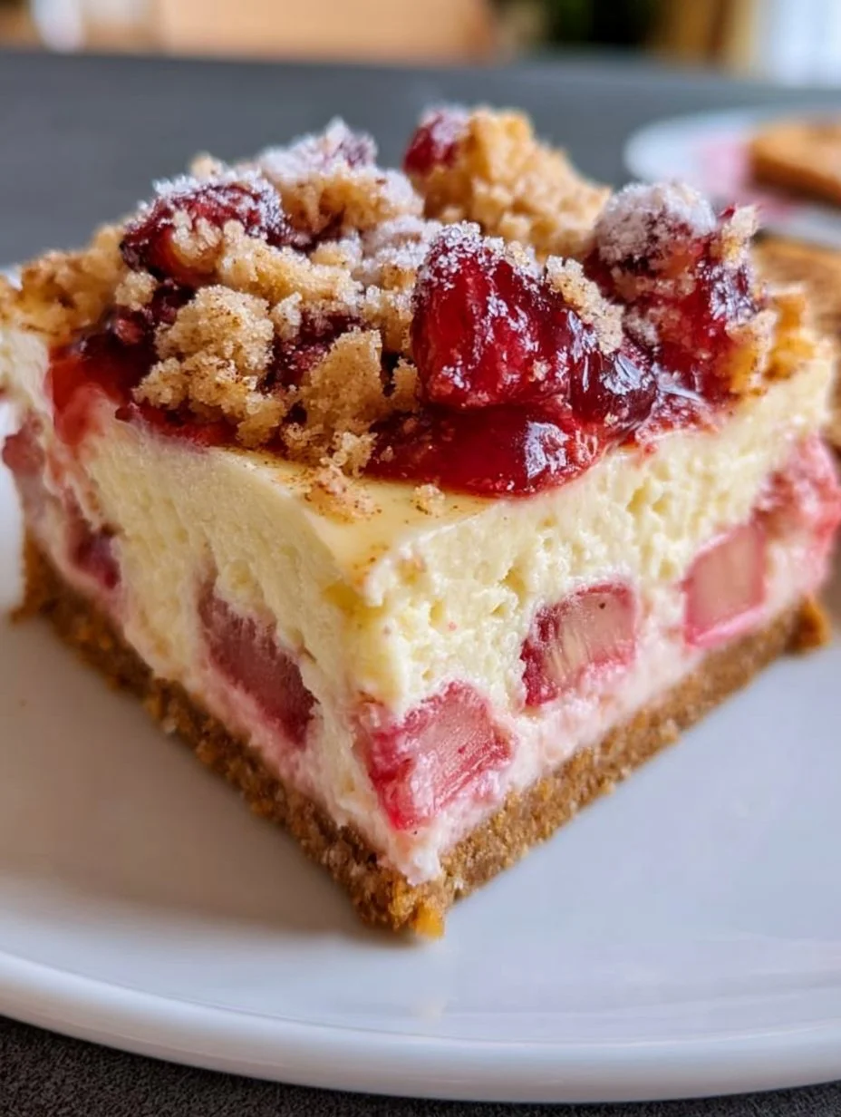 Cremiger Rhabarber-Cheesecake
